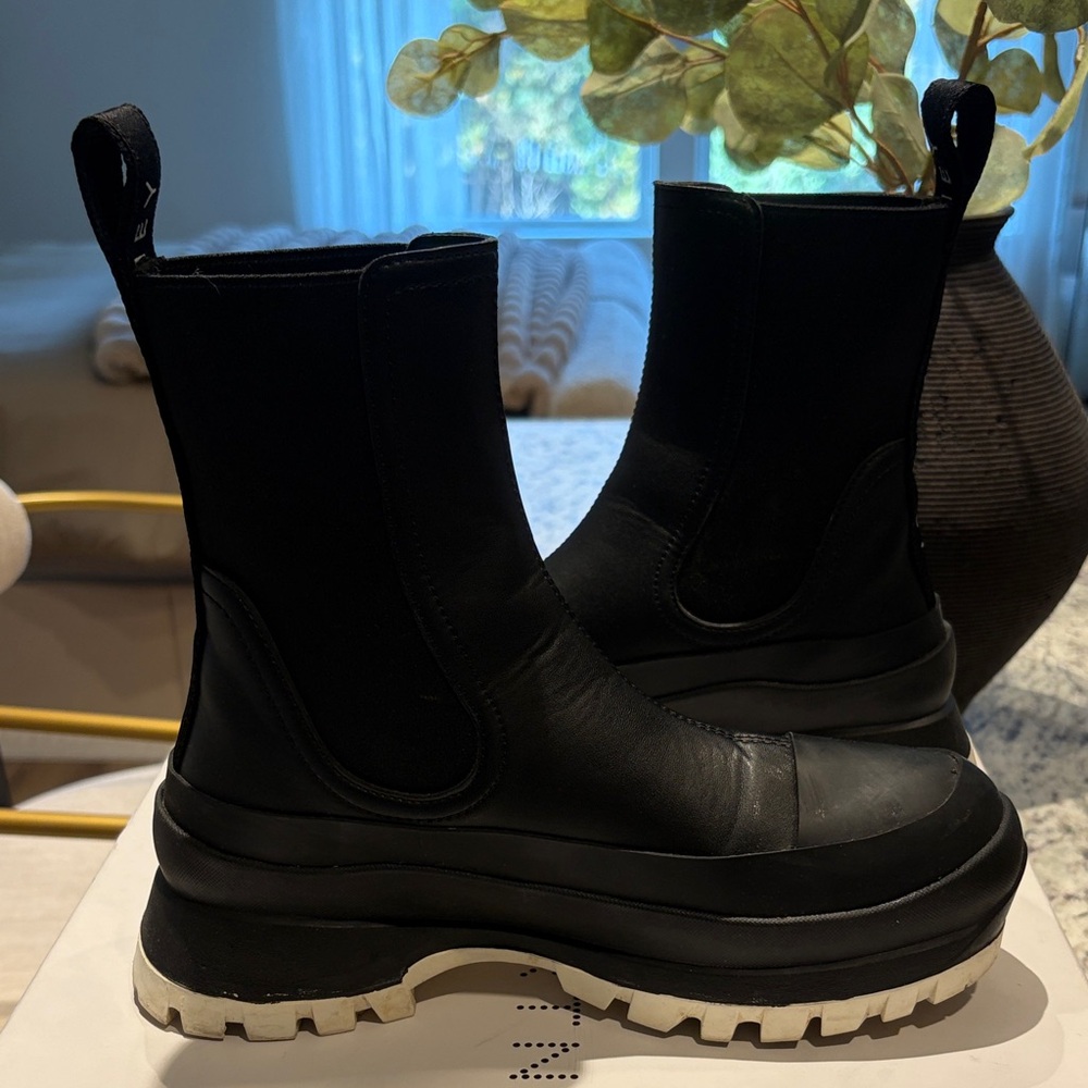 Stella McCartney trace two tone ankle Black Women's Boots